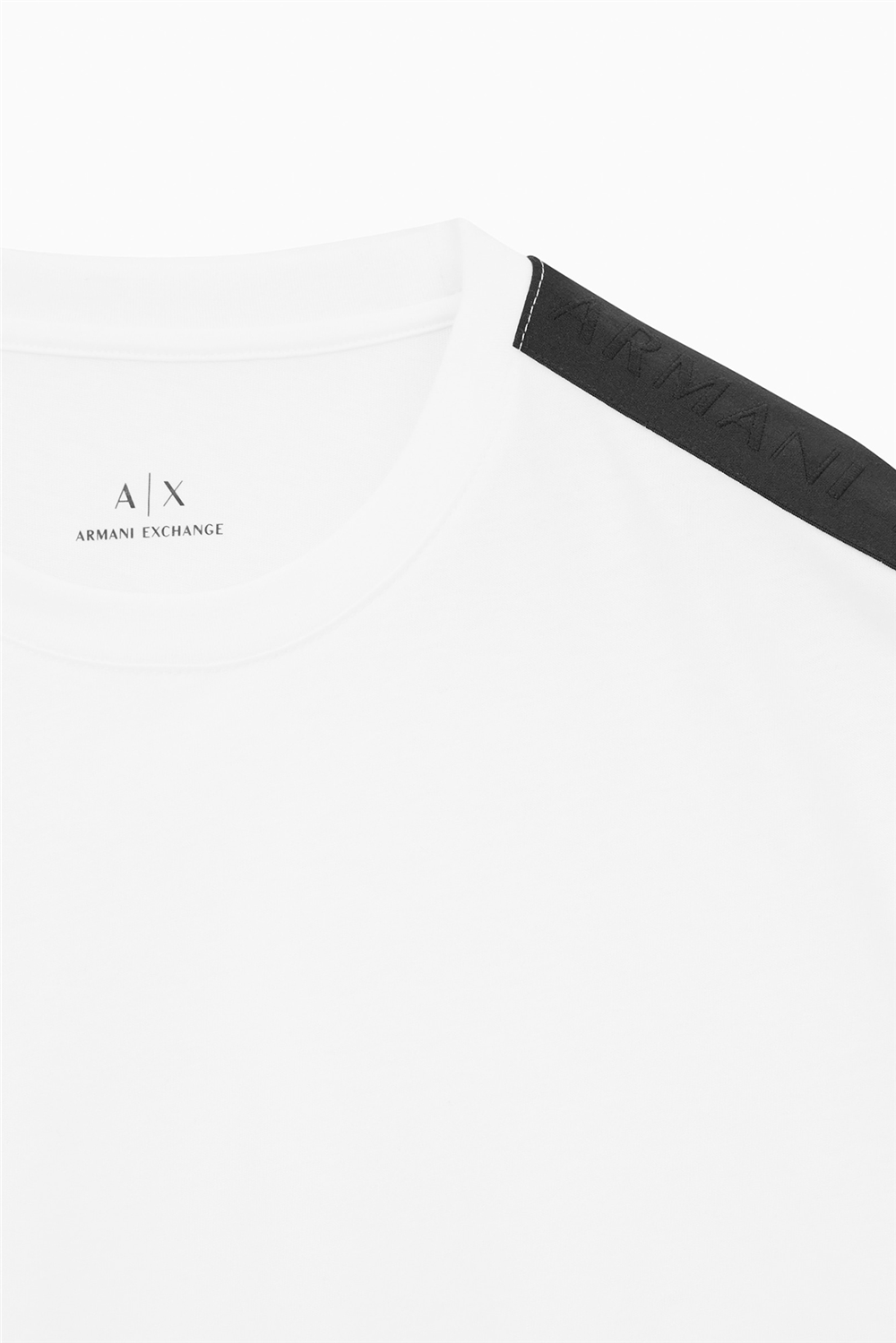 Armani Exchange Erkek Bisiklet Yaka T-Shirt Beyaz