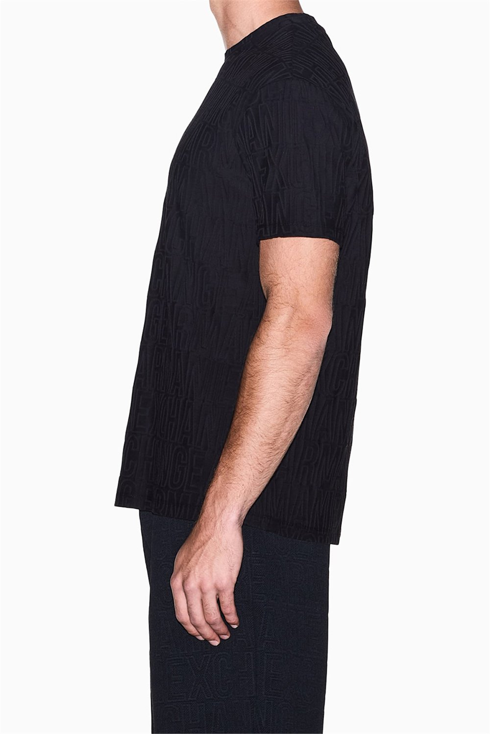 Armani Exchange Erkek Bisiklet Yaka T-Shirt Siyah