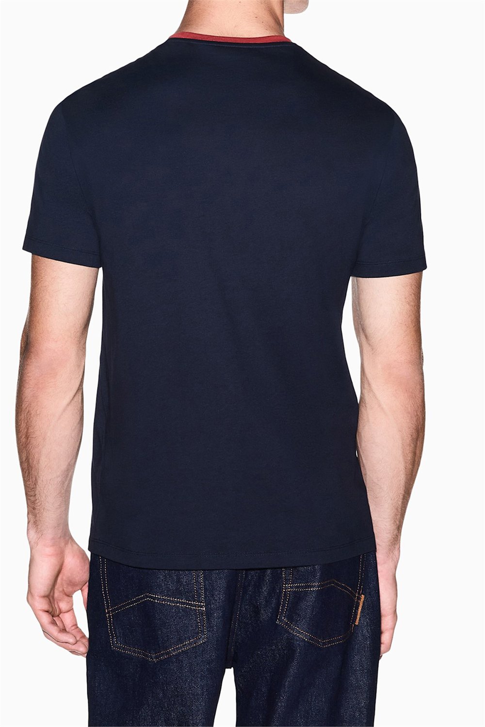 Armani Exchange Erkek Bisiklet Yaka T-Shirt Lacivert