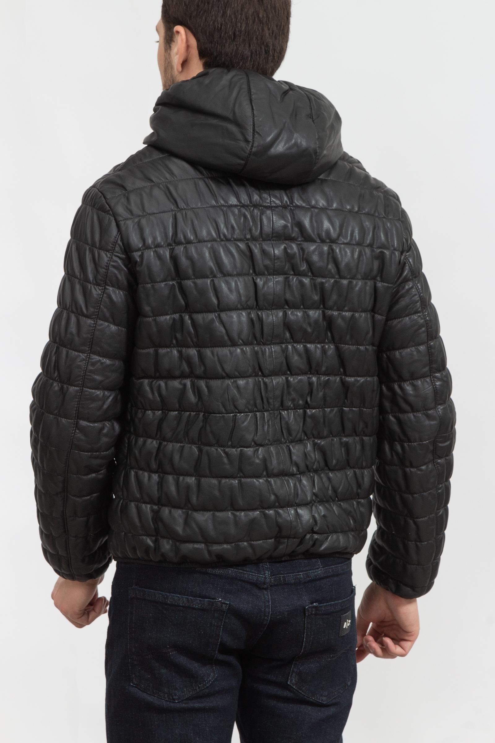 Armani Exchange Erkek Deri Mont