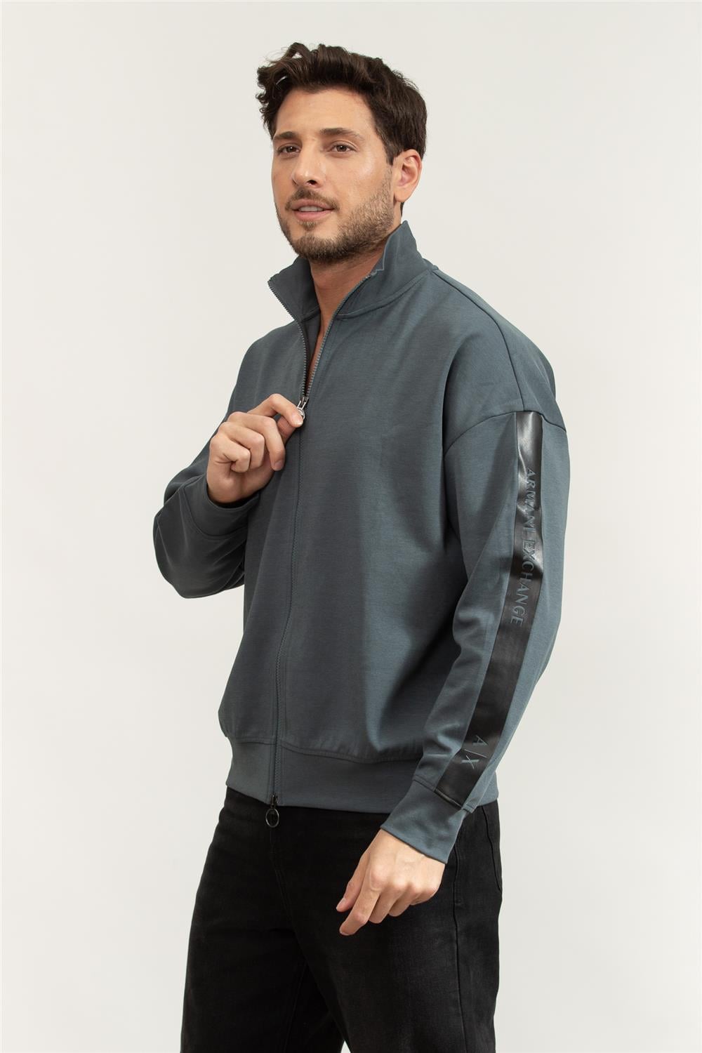Armani Exchange Erkek Fermuarlı Sweatshirt