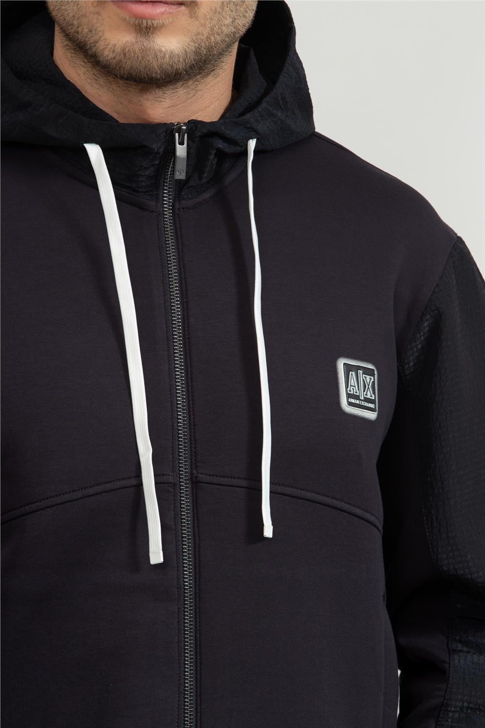 Armani Exchange Erkek Fermuarlı Sweatshirt