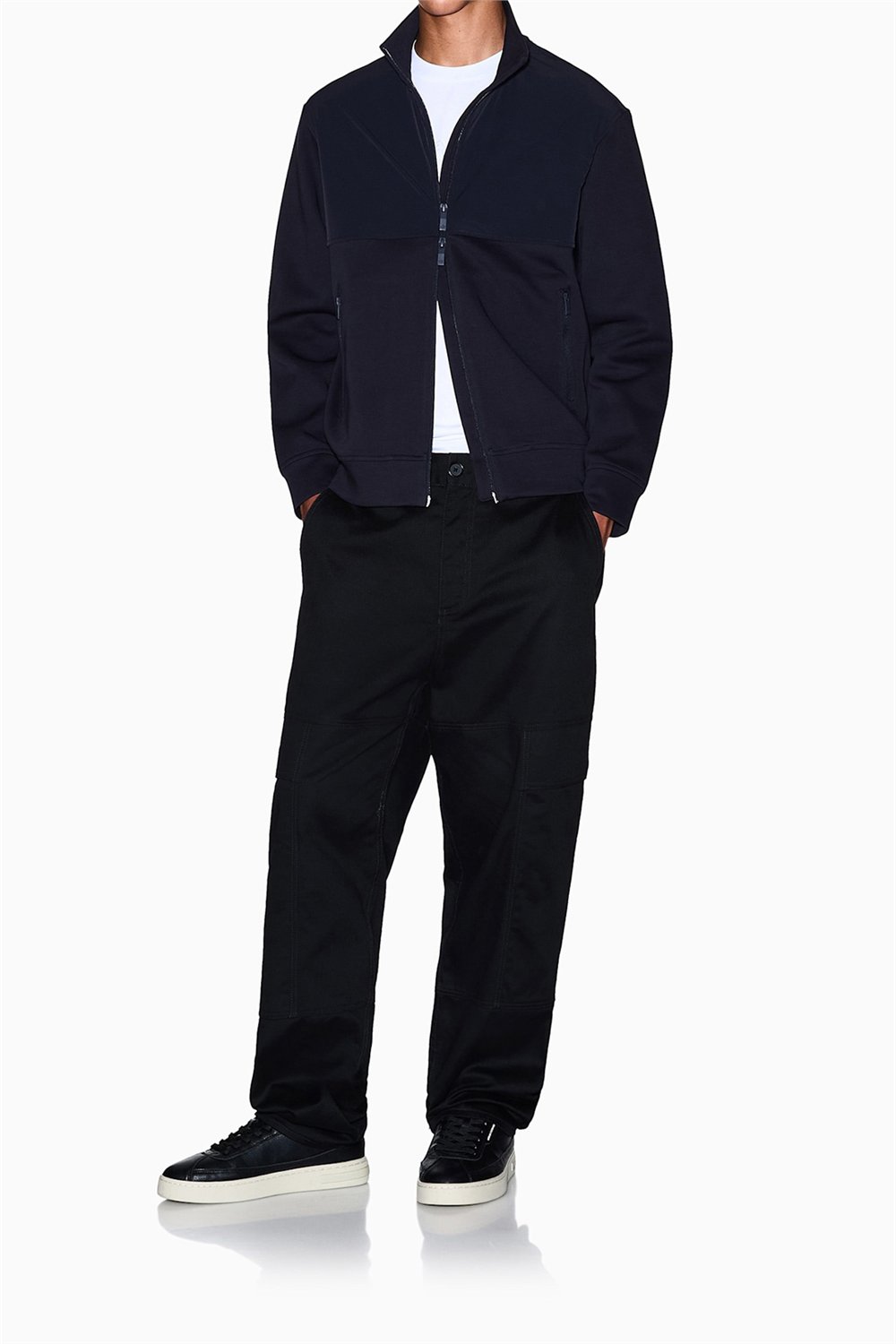 Armani Exchange Erkek Fermuarlı Sweatshirt Lacivert