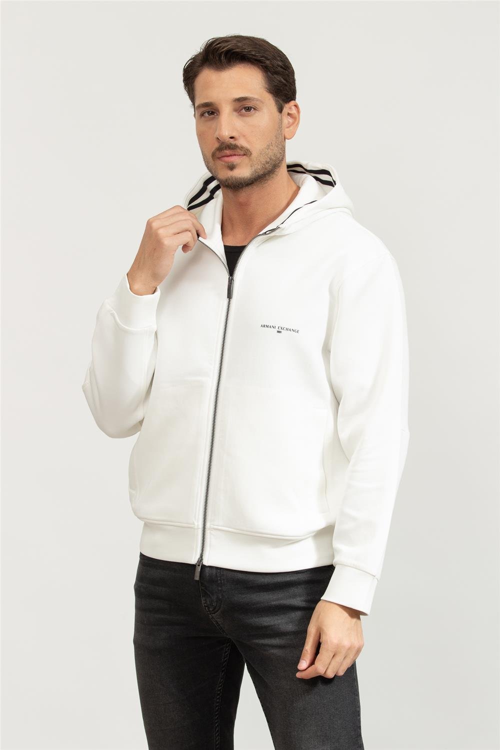 Armani Exchange Erkek Fermuarlı Sweatshirt