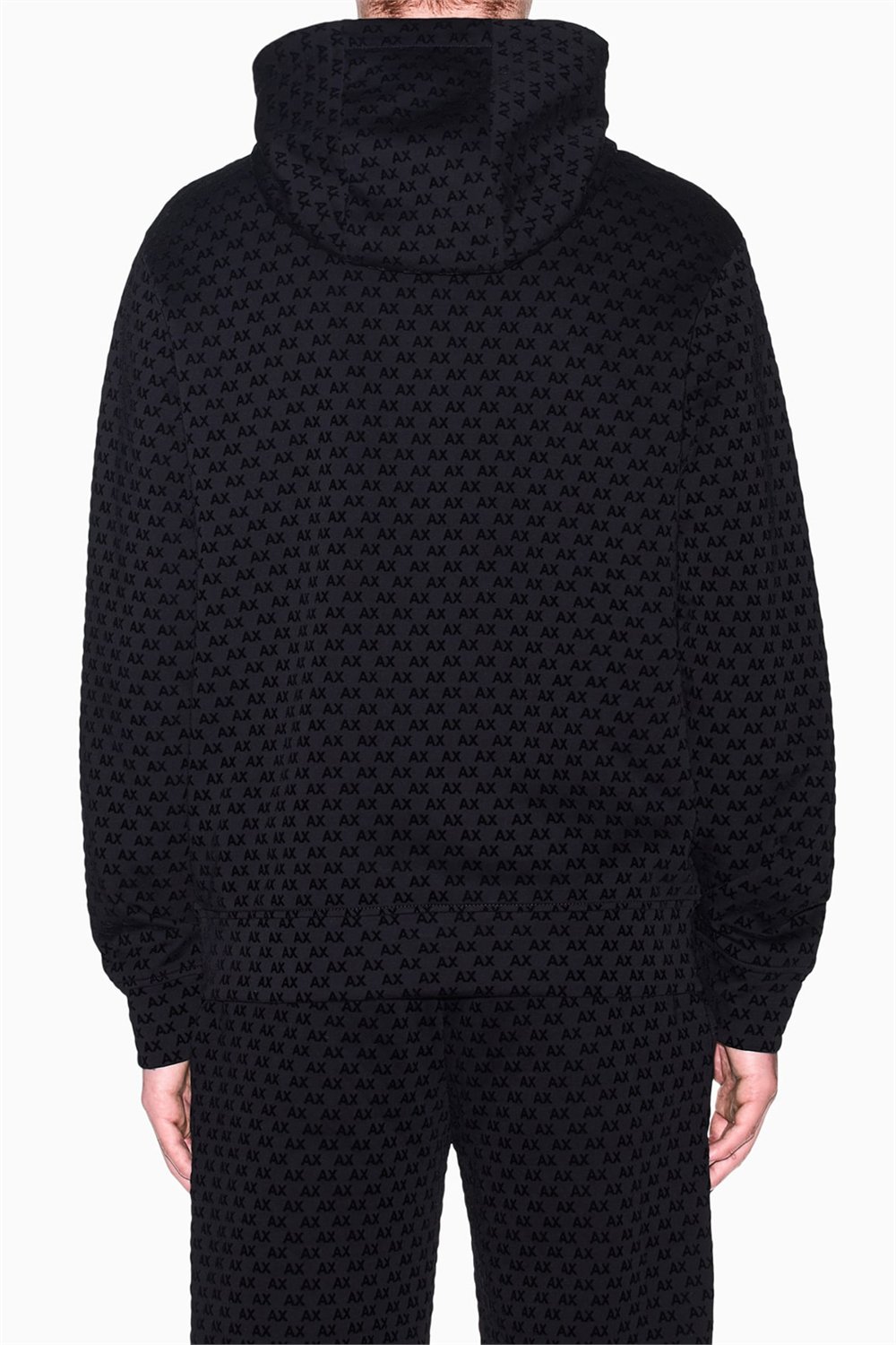 Armani Exchange Erkek Kapüşonlu Sweatshirt Siyah