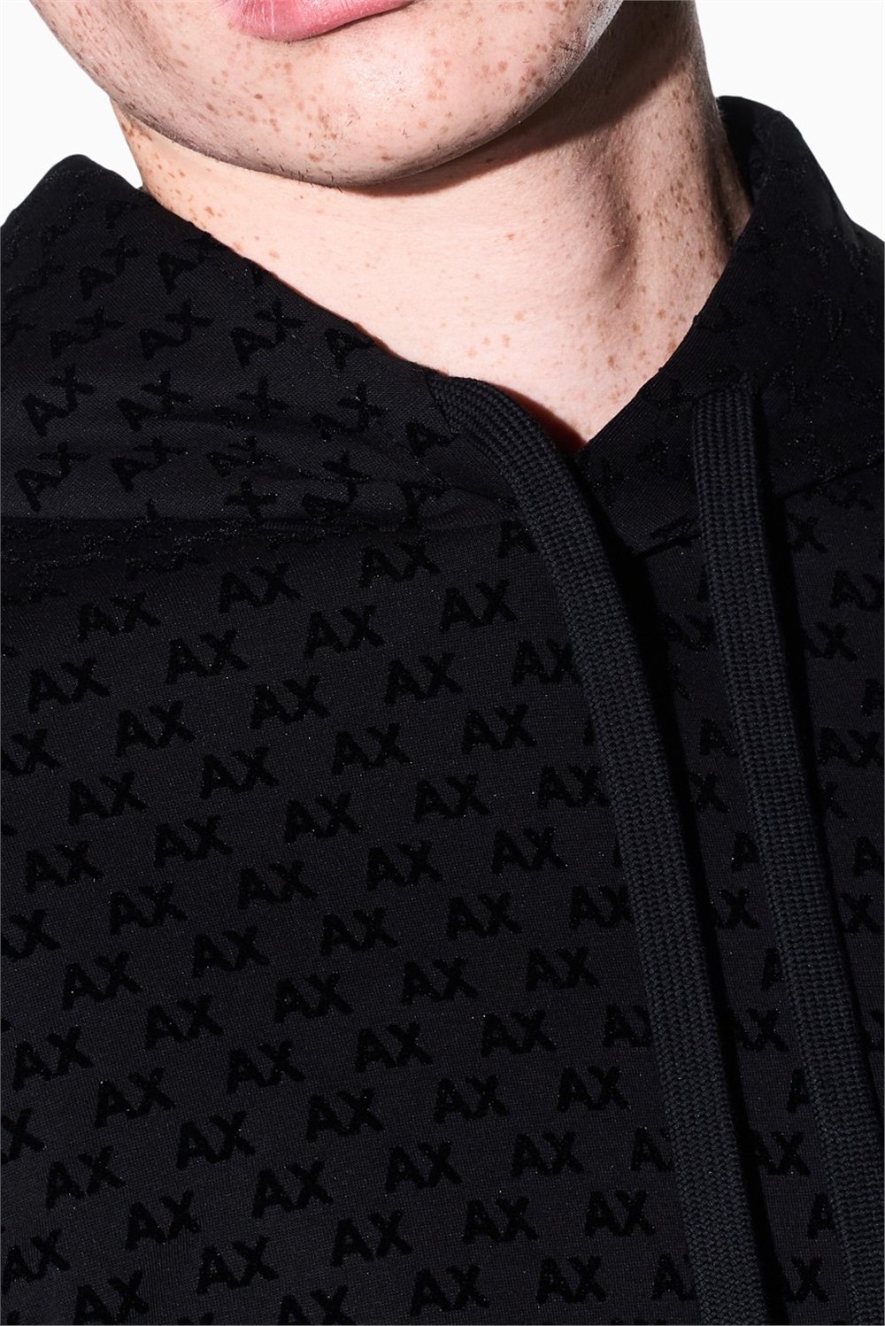Armani Exchange Erkek Kapüşonlu Sweatshirt Siyah