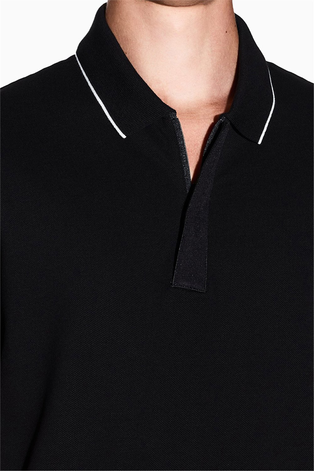 Armani Exchange Erkek Polo Yaka T-Shirt Siyah