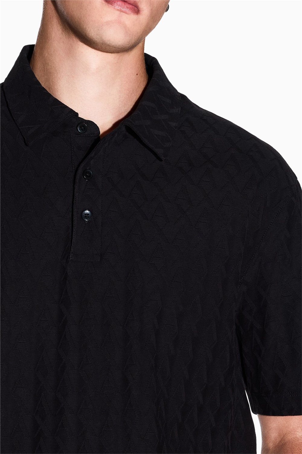Armani Exchange Erkek Polo Yaka T-Shirt Siyah