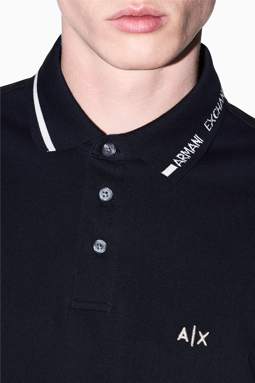 Armani Exchange Erkek Polo Yaka T-Shirt Lacivert