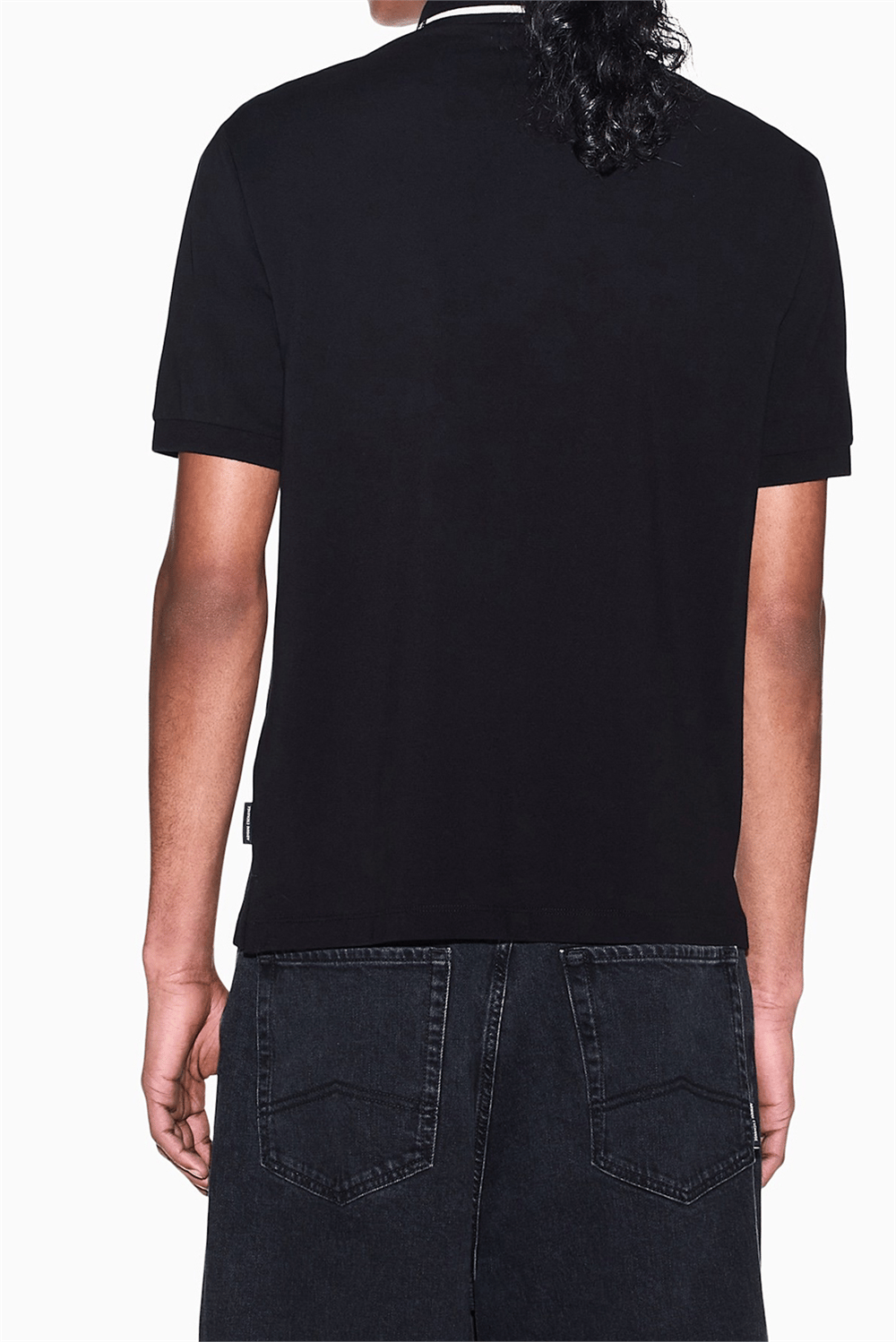 Armani Exchange Erkek Polo Yaka T-Shirt Siyah