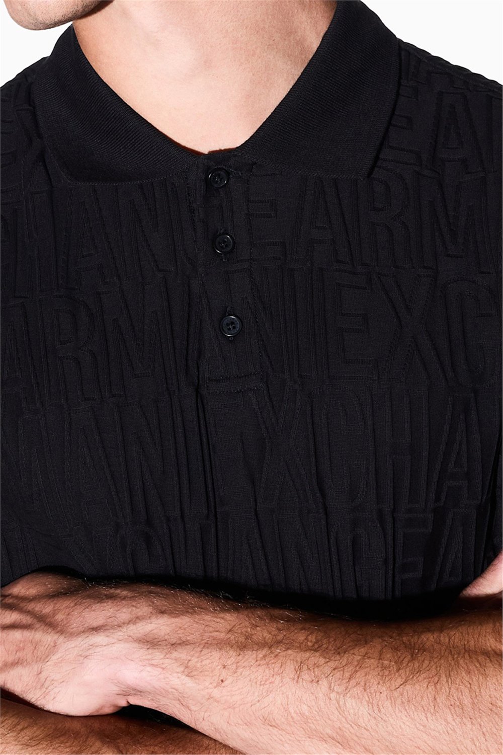Armani Exchange Erkek Polo Yaka T-Shirt Siyah