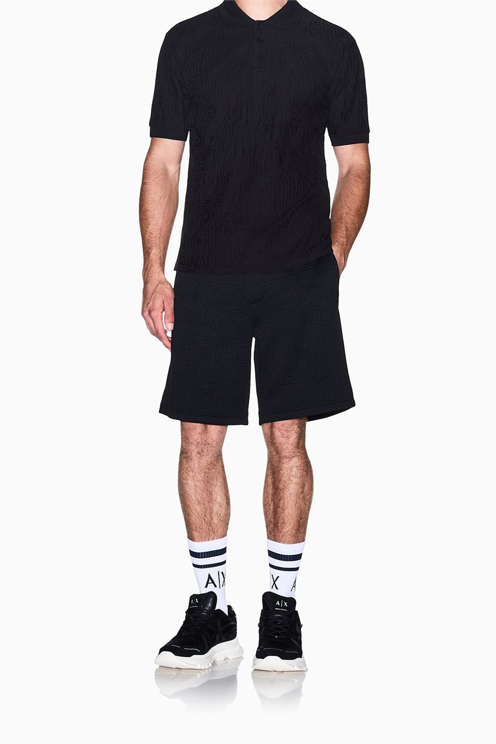 Armani Exchange Erkek Polo Yaka T-Shirt Siyah
