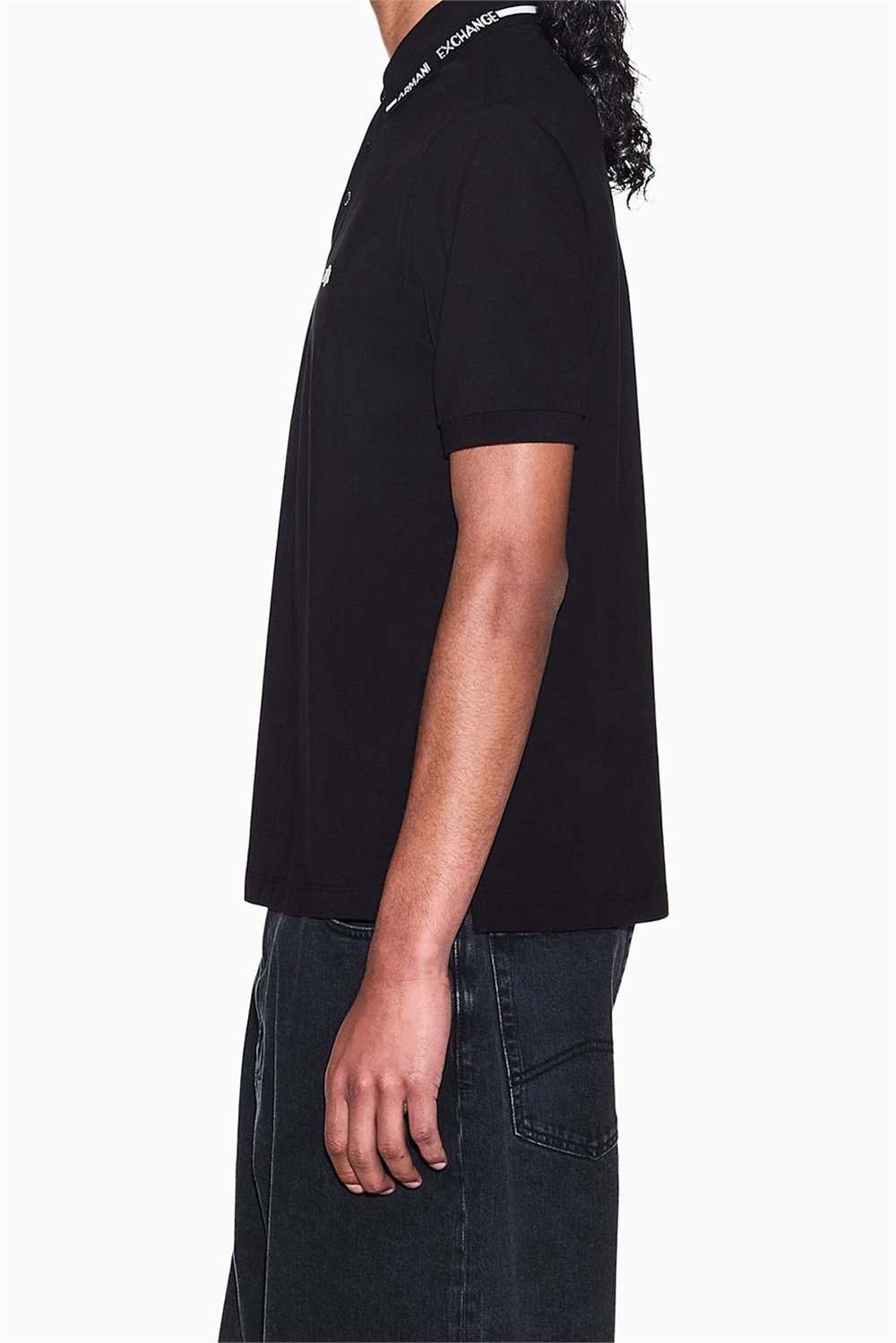Armani Exchange Erkek Polo Yaka T-Shirt Siyah