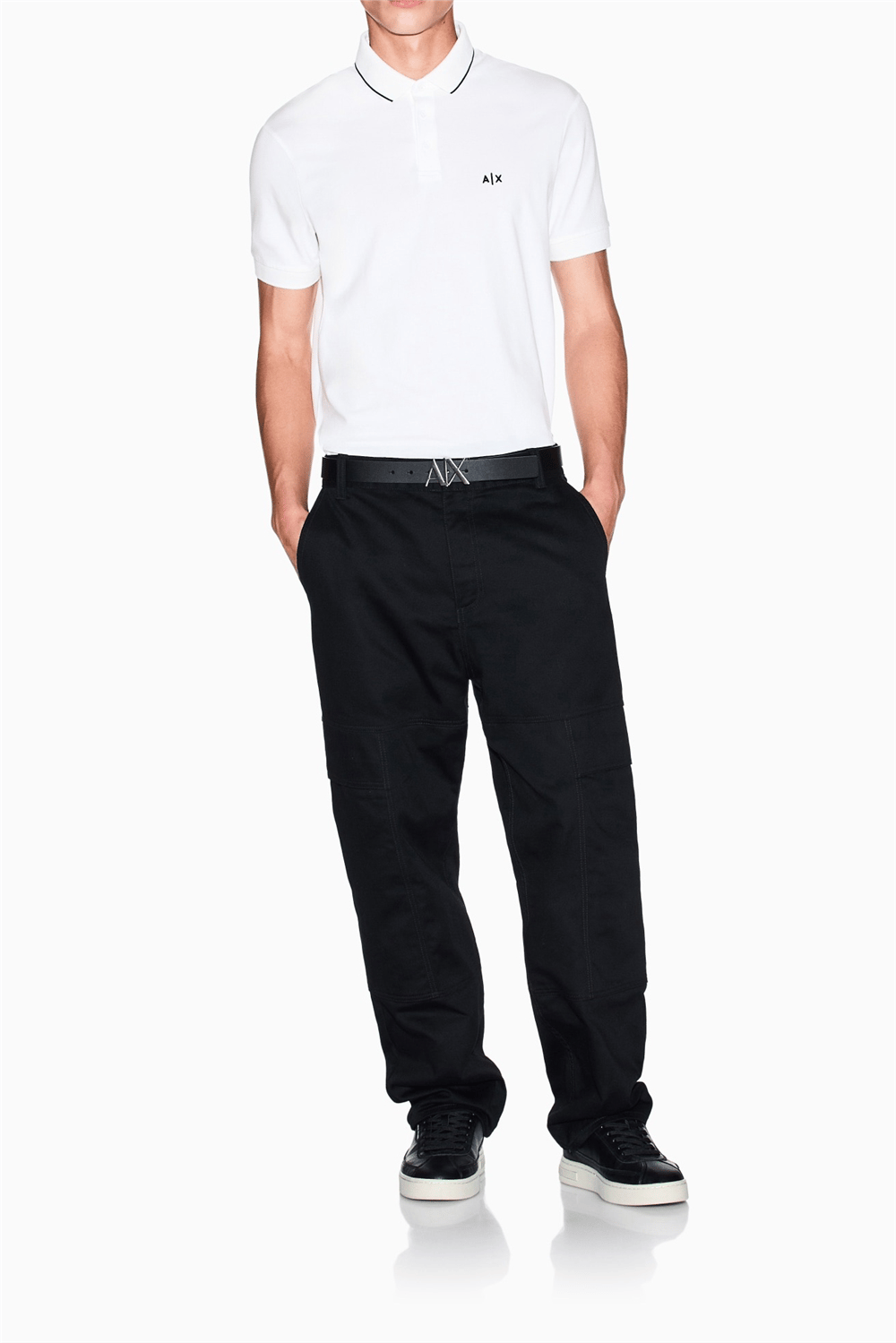 Armani Exchange Erkek Polo Yaka T-Shirt Beyaz