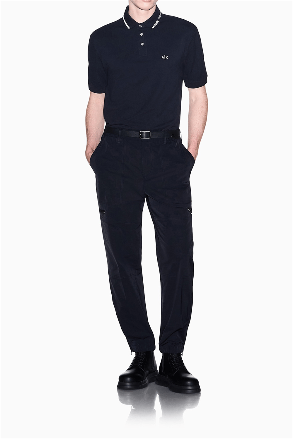 Armani Exchange Erkek Polo Yaka T-Shirt Lacivert