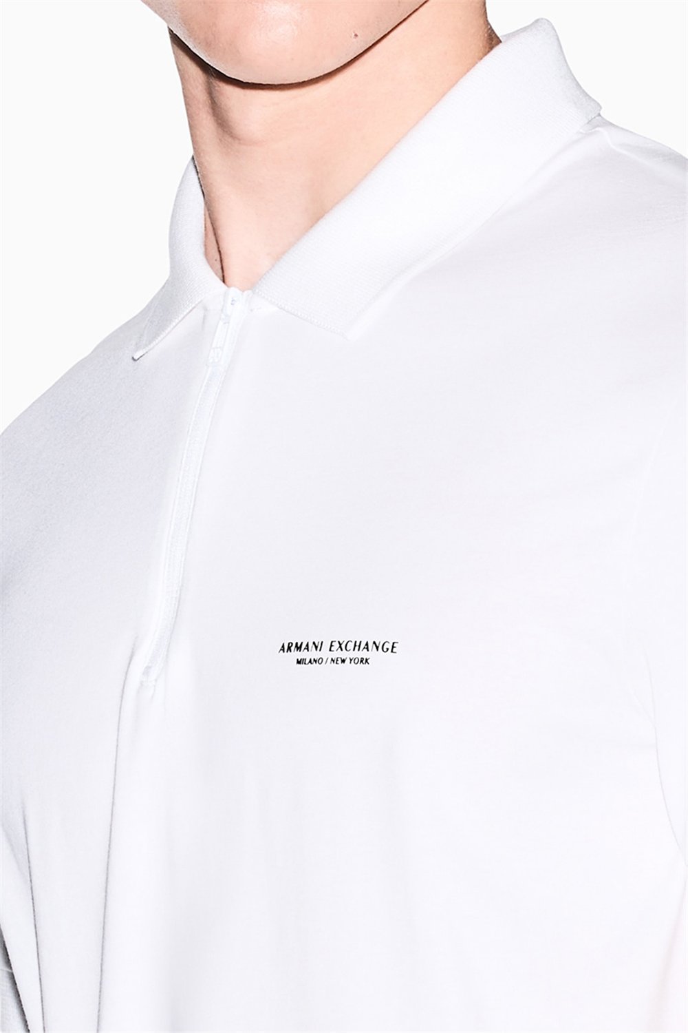 Armani Exchange Erkek Polo Yaka T-Shirt Beyaz