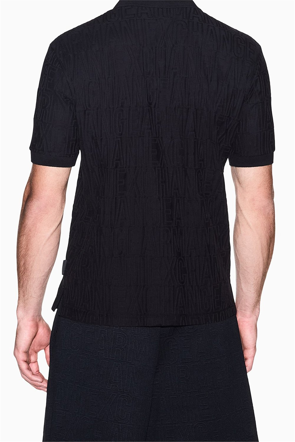 Armani Exchange Erkek Polo Yaka T-Shirt Siyah