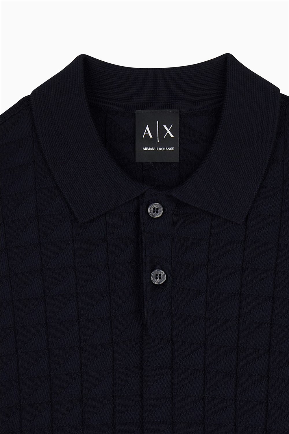 Armani Exchange Erkek Polo Yaka Triko Lacivert