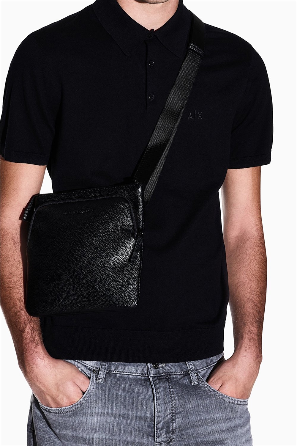Armani Exchange Erkek Reporter Çanta Siyah