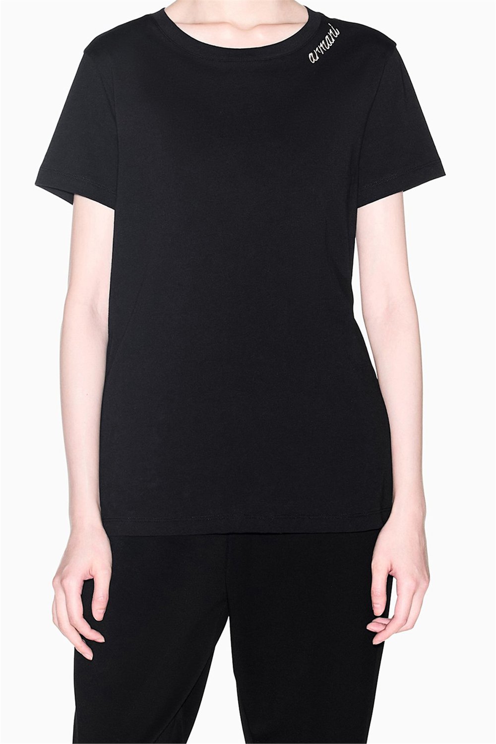 Armani Exchange Kadın Bisiklet Yaka T-Shirt Siyah