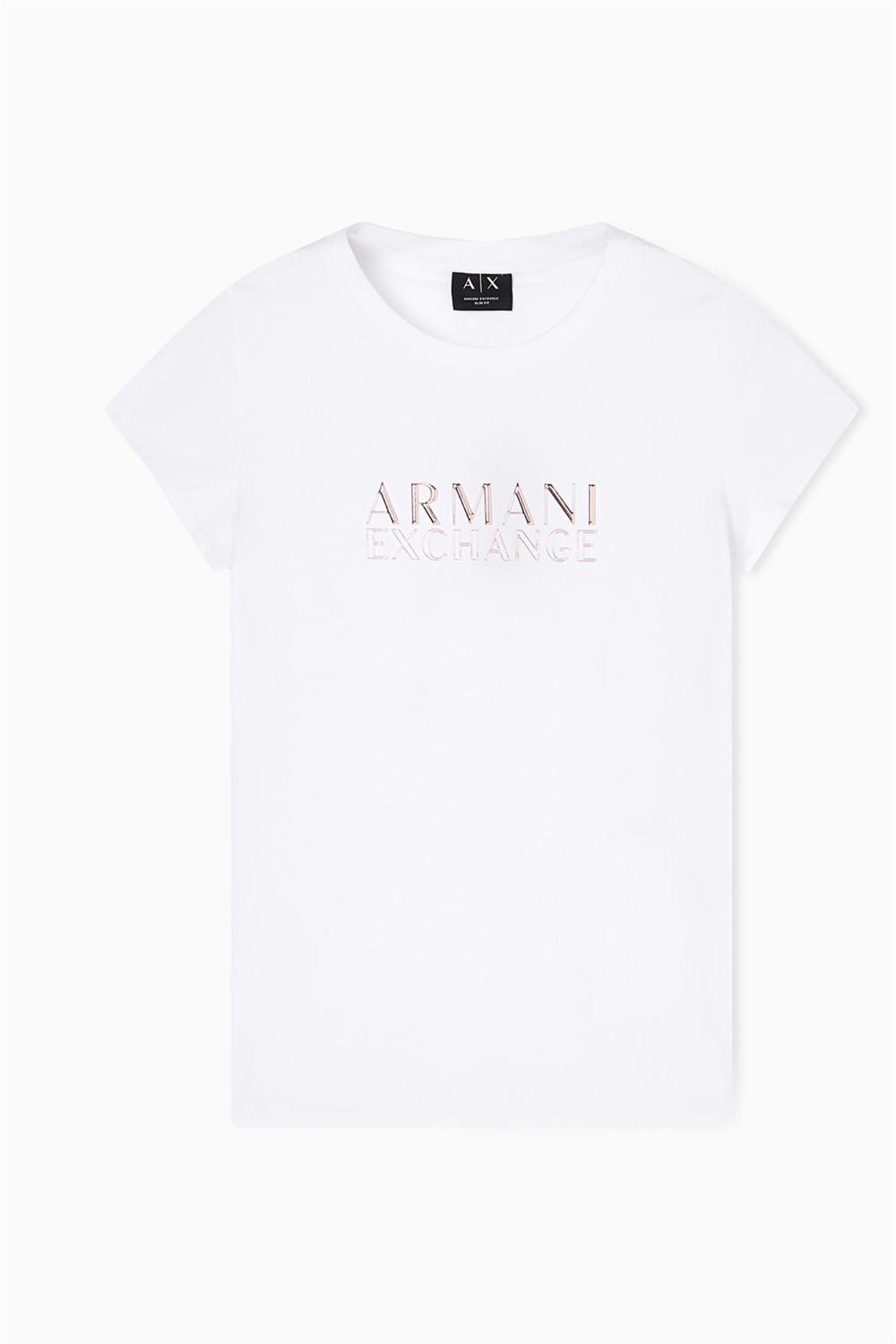 Armani Exchange Kadın Bisiklet Yaka T-Shirt Beyaz