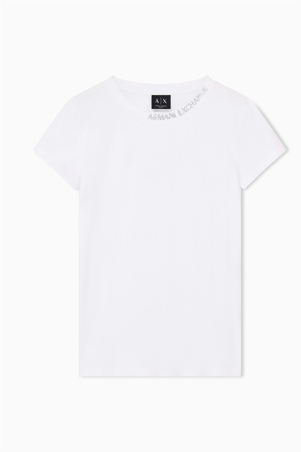 Armani Exchange Kadın Bisiklet Yaka T-Shirt Beyaz