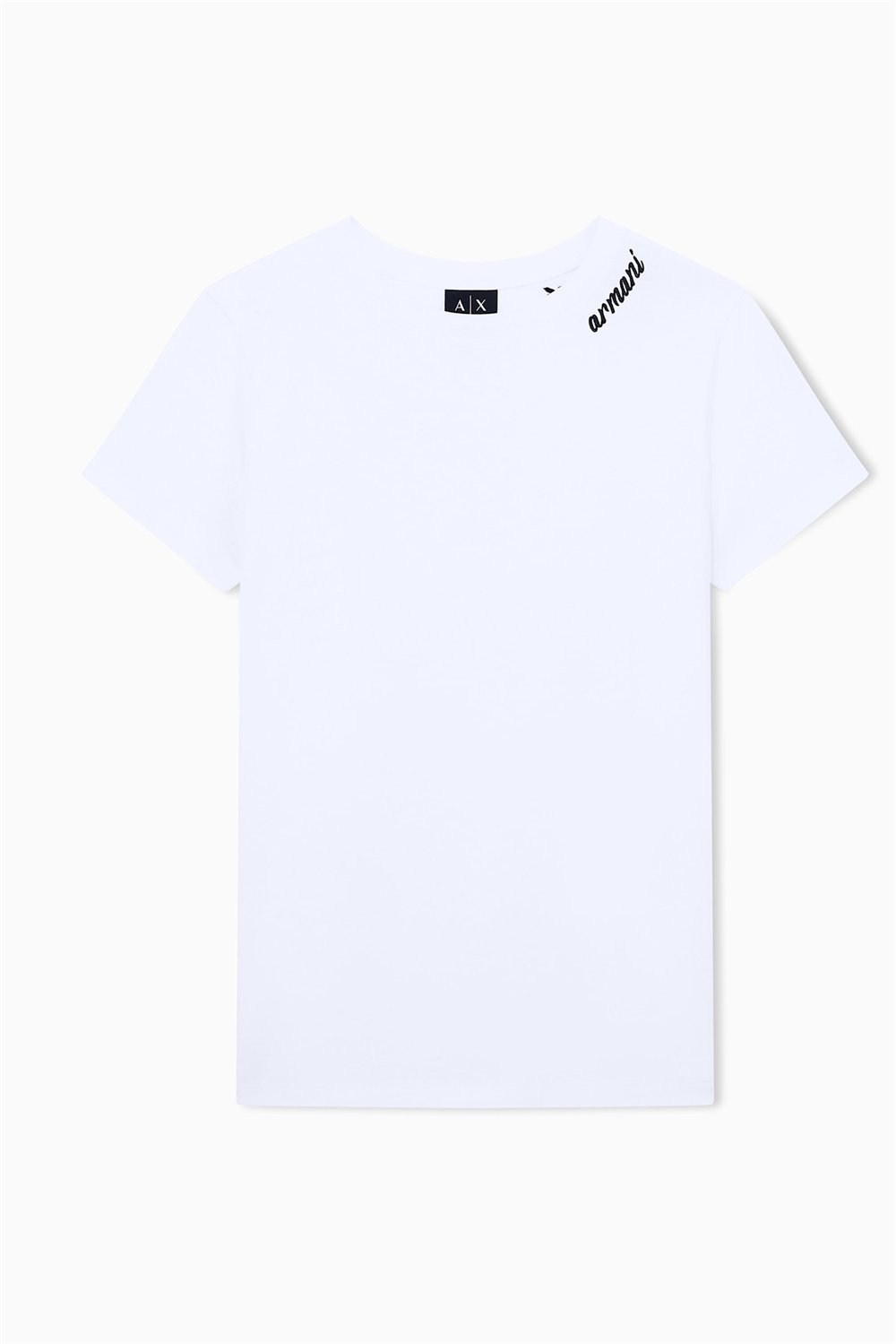 Armani Exchange Kadın Bisiklet Yaka T-Shirt Beyaz