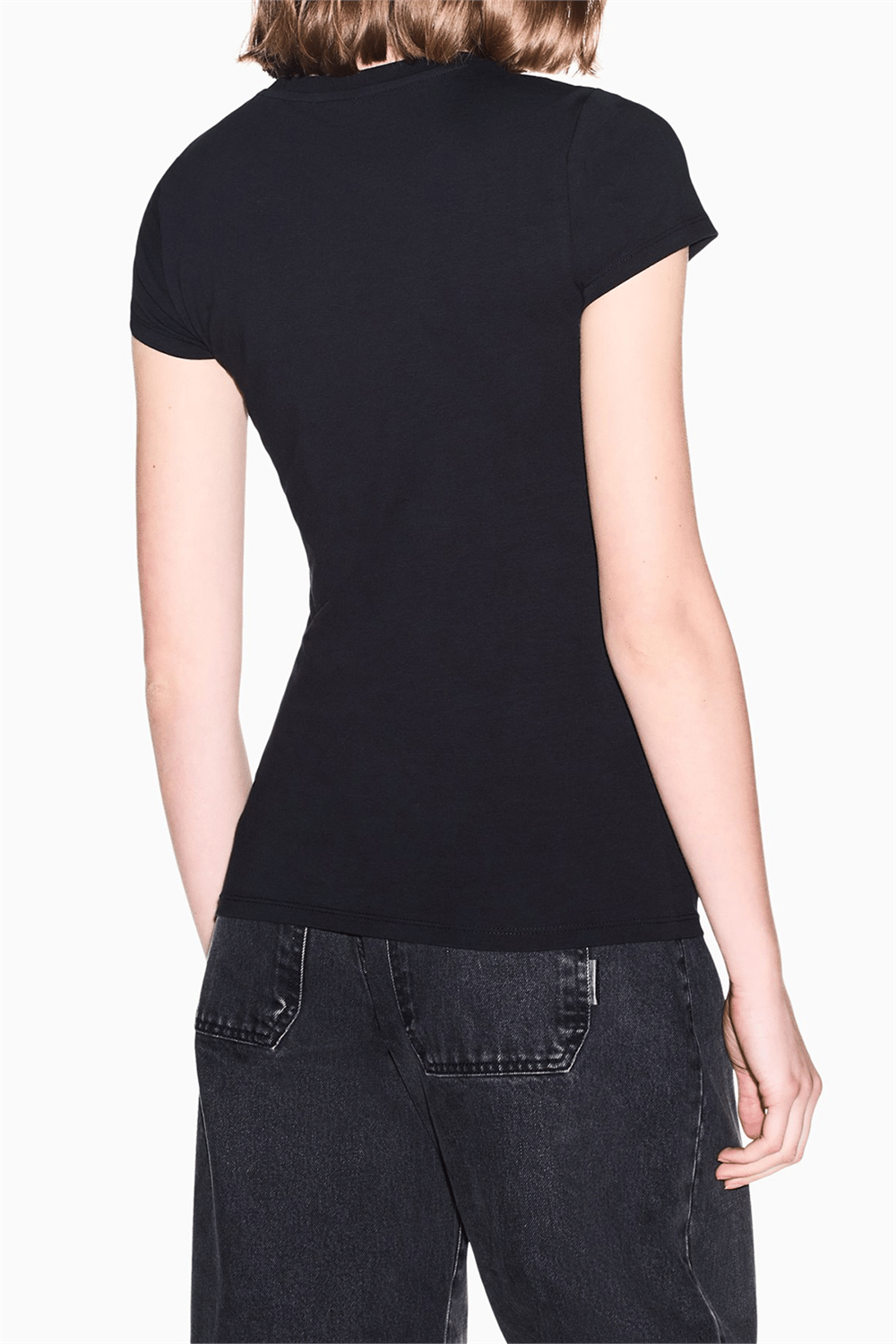 Armani Exchange Kadın Bisiklet Yaka T-Shirt Siyah