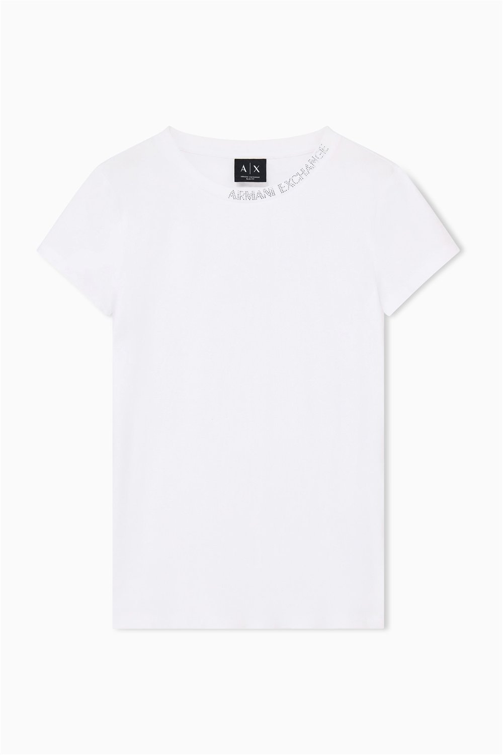 Armani Exchange Kadın Bisiklet Yaka T-Shirt Beyaz