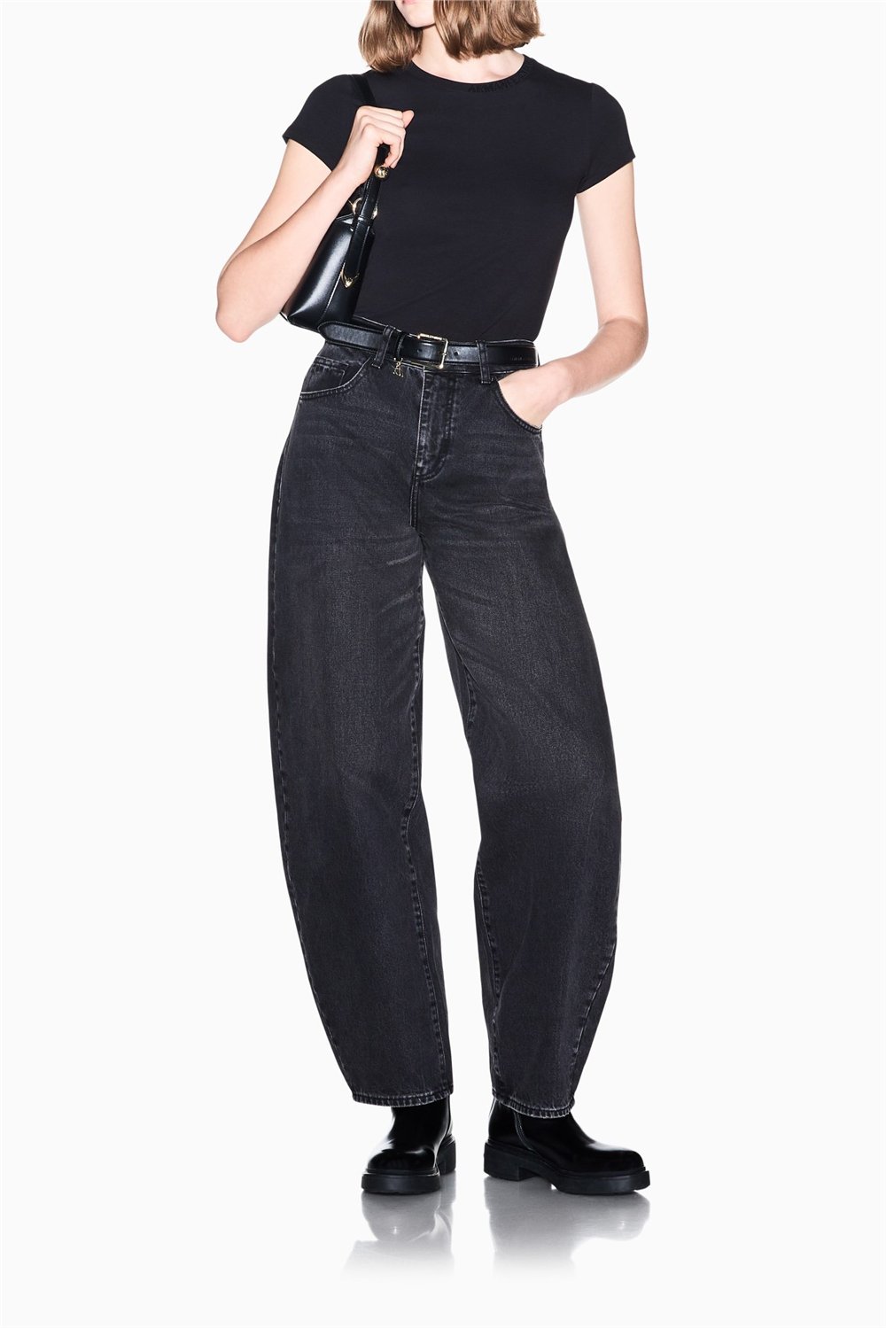 Armani Exchange Kadın Bisiklet Yaka T-Shirt Siyah