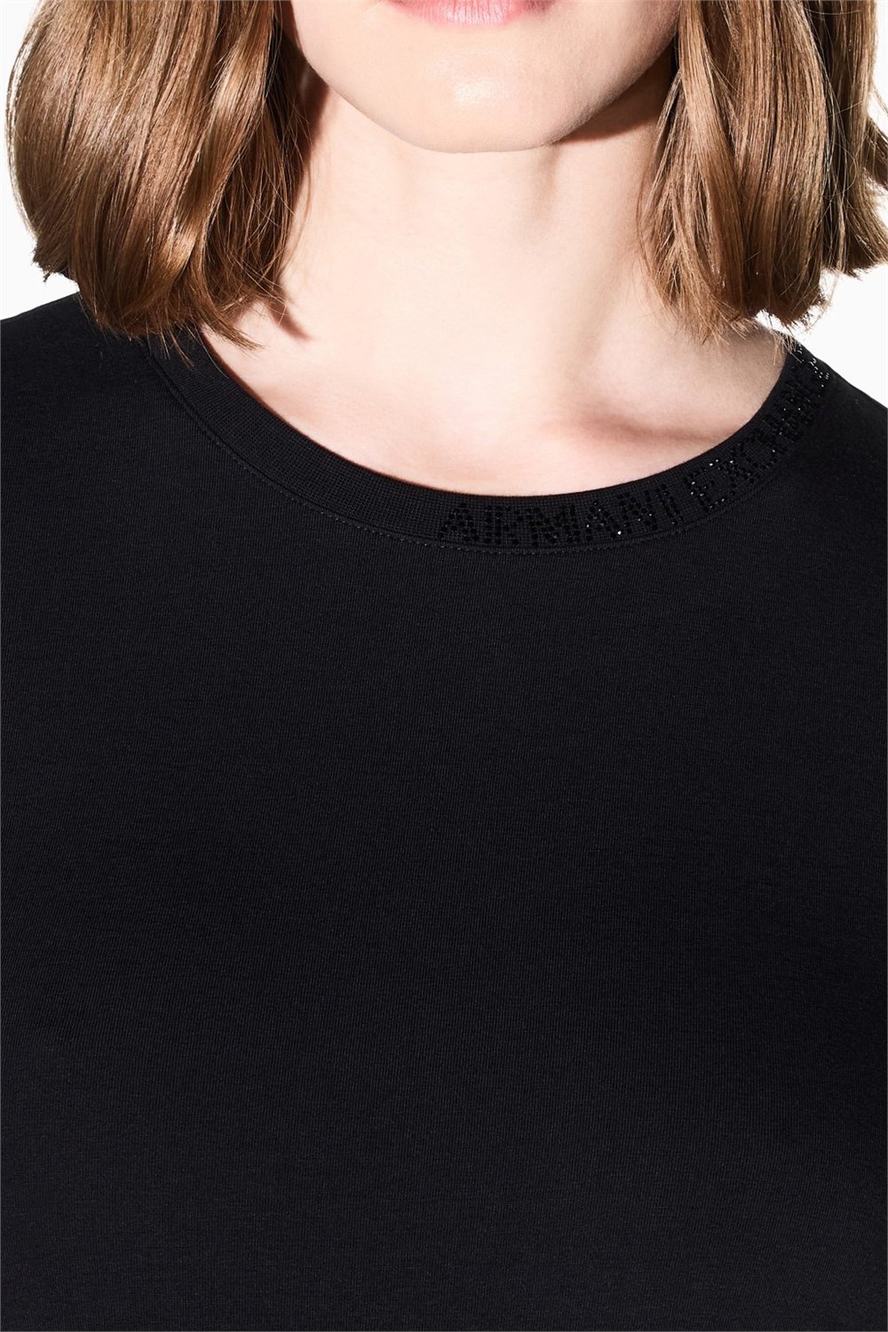 Armani Exchange Kadın Bisiklet Yaka T-Shirt Siyah