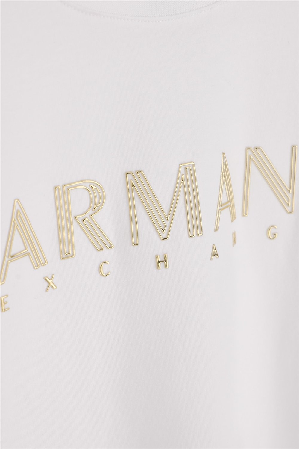 Armani Exchange Kadın Bisiklet Yaka T-Shirt Beyaz