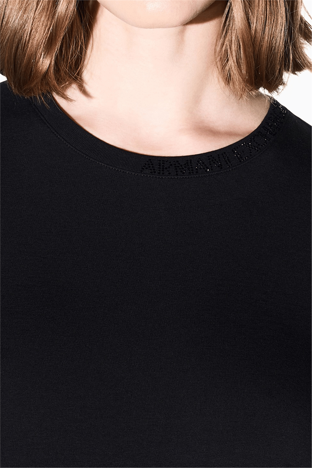 Armani Exchange Kadın Bisiklet Yaka T-Shirt Siyah