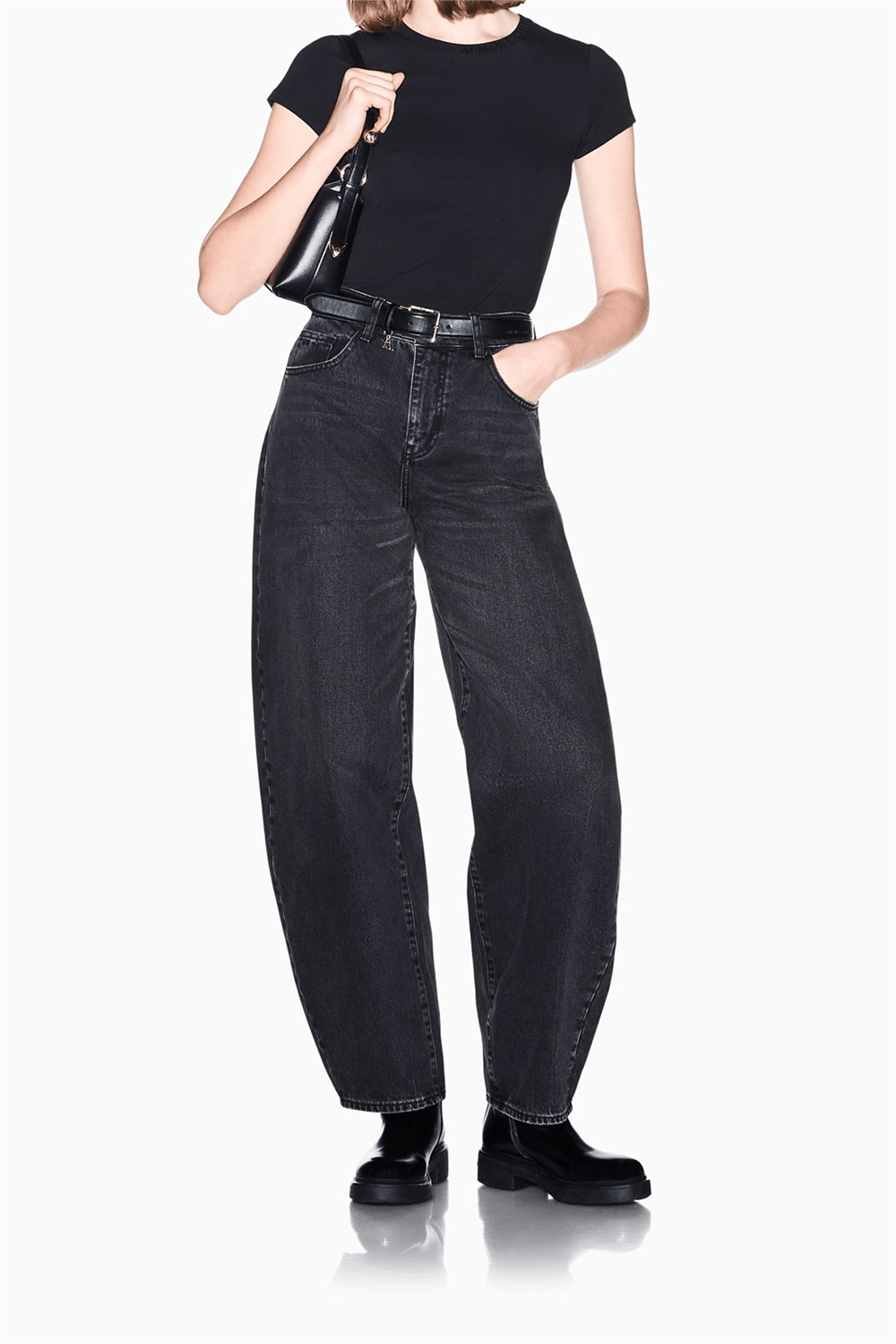 Armani Exchange Kadın Bisiklet Yaka T-Shirt Siyah