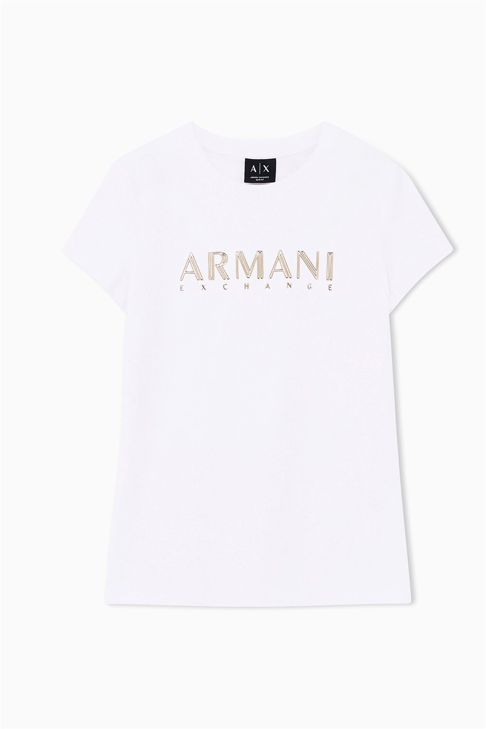 Armani Exchange Kadın Bisiklet Yaka T-Shirt Beyaz