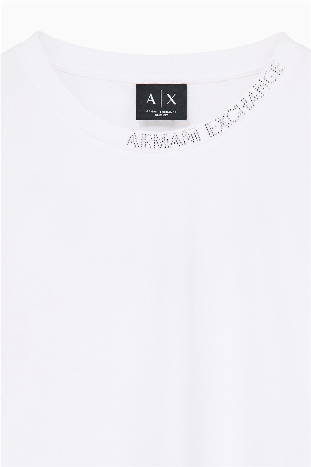 Armani Exchange Kadın Bisiklet Yaka T-Shirt Beyaz