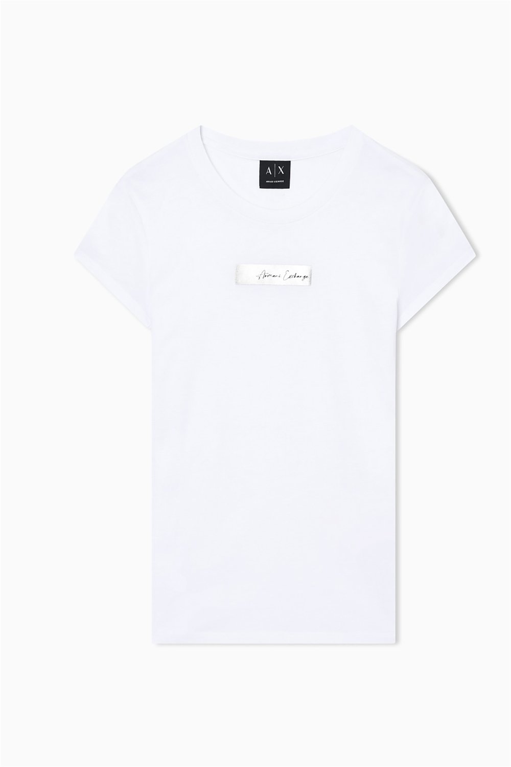 Armani Exchange Kadın Bisiklet Yaka T-Shirt Beyaz