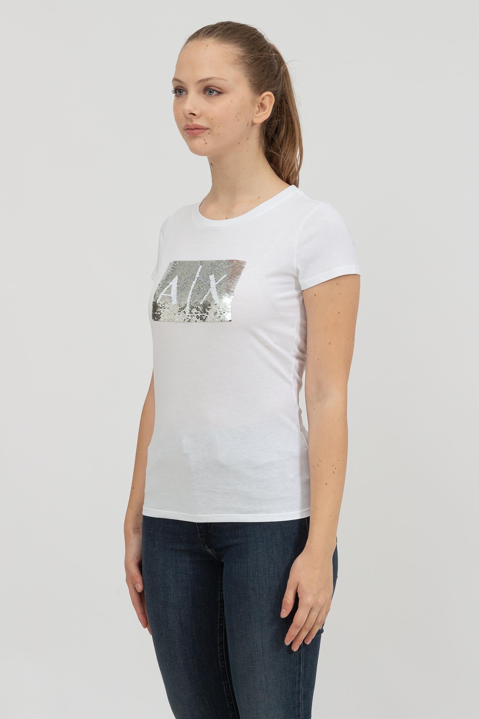 Armani Exchange Kadın Bisiklet Yaka T-Shirt