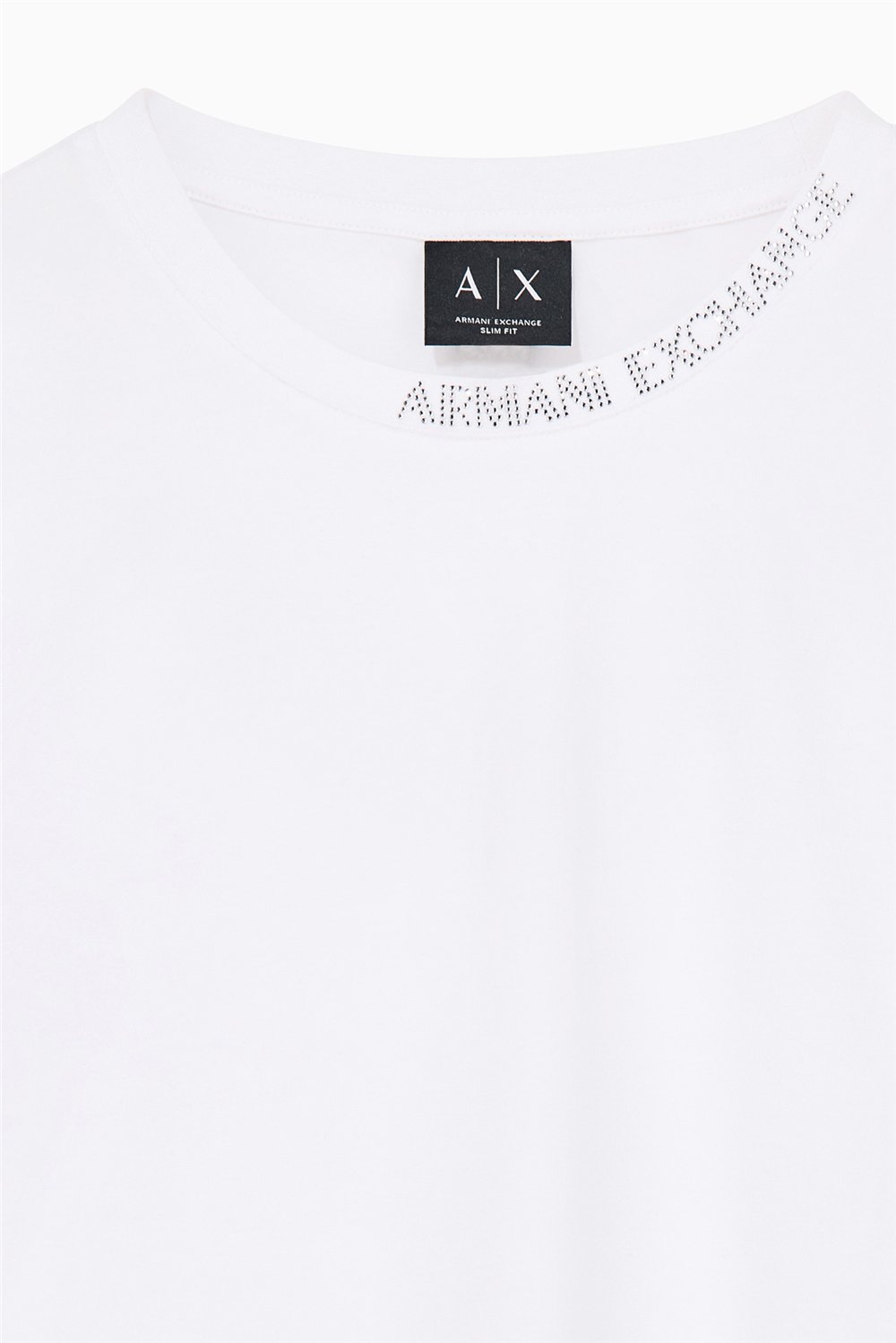 Armani Exchange Kadın Bisiklet Yaka T-Shirt Beyaz