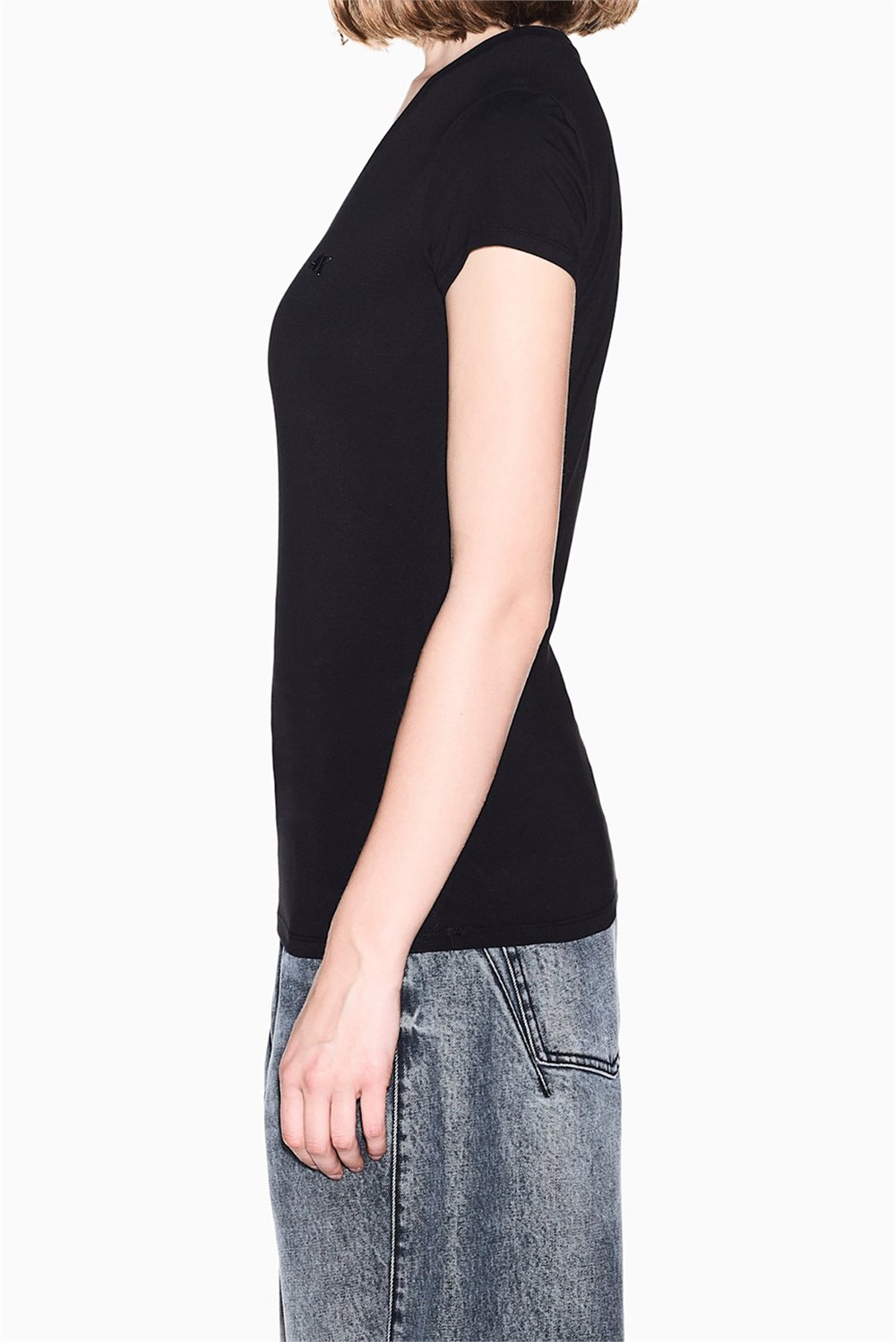 Armani Exchange Kadın Bisiklet Yaka T-Shirt Siyah