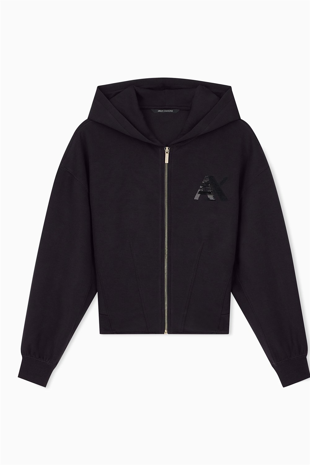 Armani Exchange Kadın Fermuarlı Sweatshirt Siyah