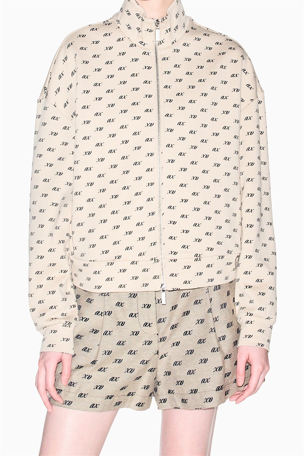 Armani Exchange Kadın Fermuarlı Sweatshirt