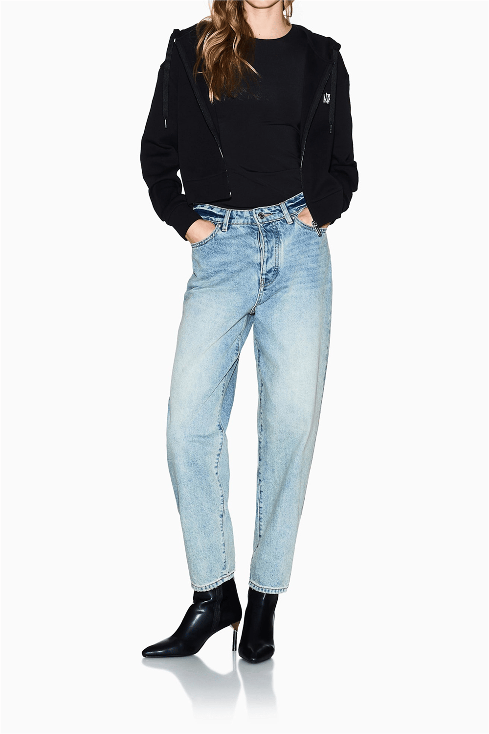 Armani Exchange Kadın Kapüşonlu Sweatshirt Siyah