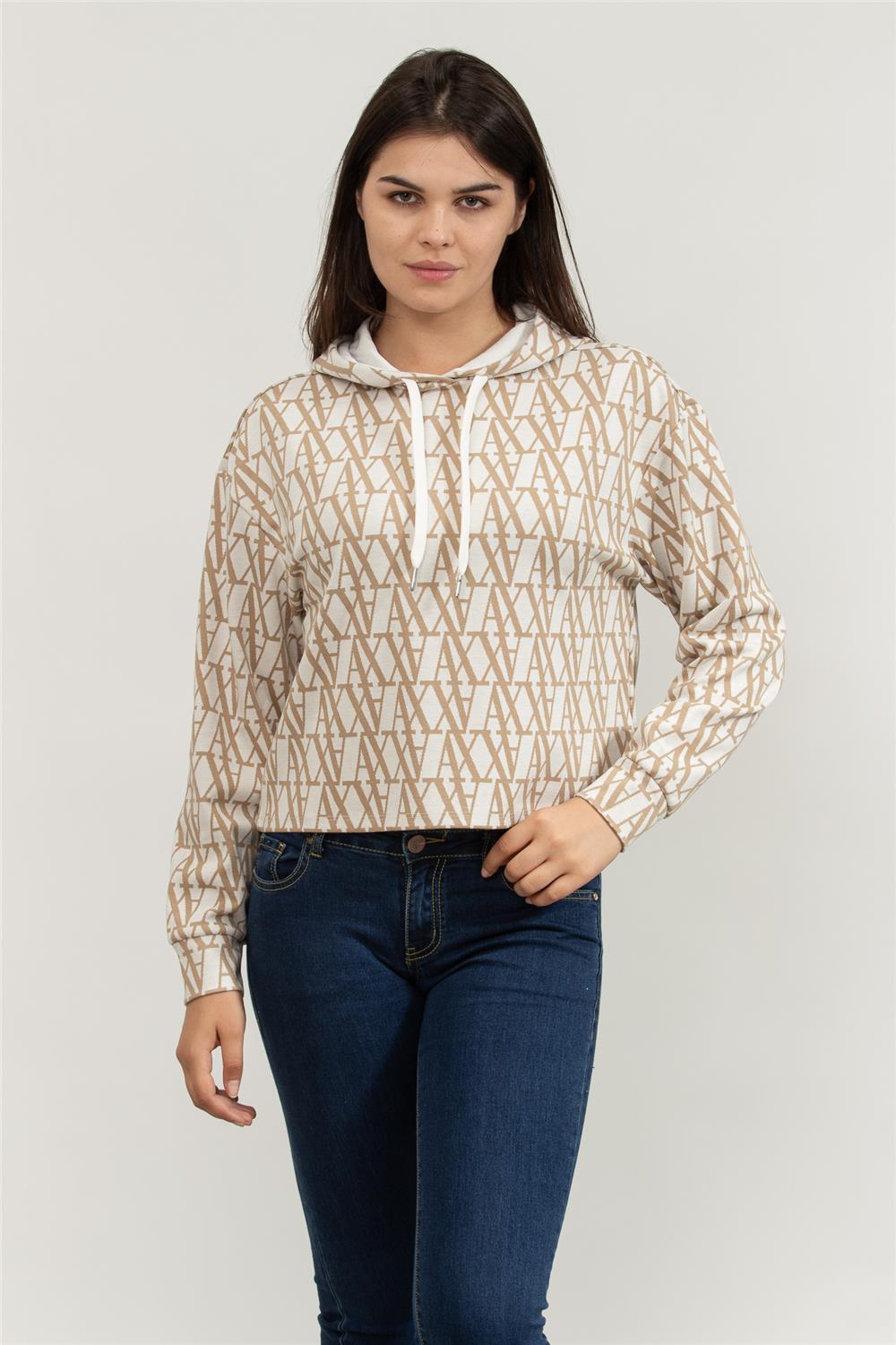 Armani Exchange Kadın Kapüşonlu Sweatshirt