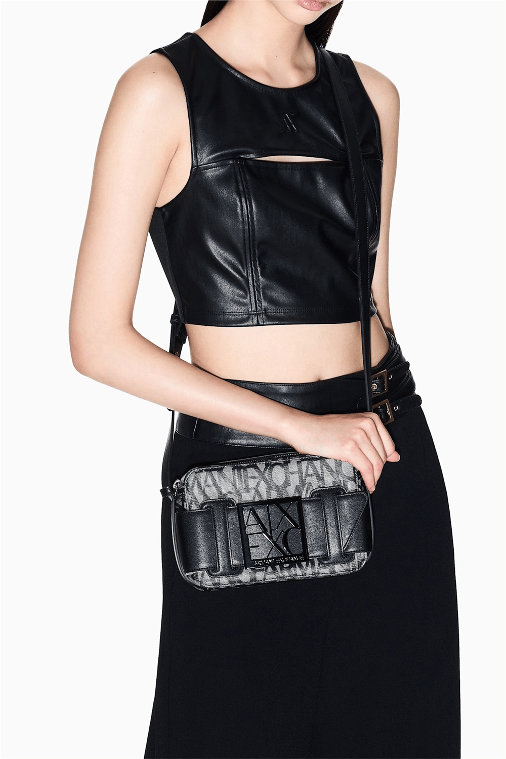 Armani Exchange Kadın Mini Omuz Çantası Bej