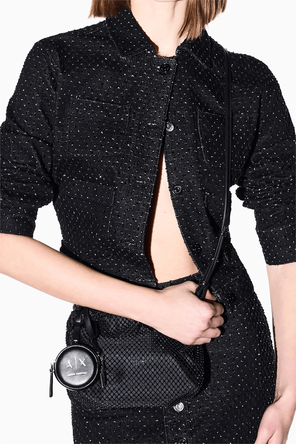 Armani Exchange Kadın Mini Omuz Çantası Siyah
