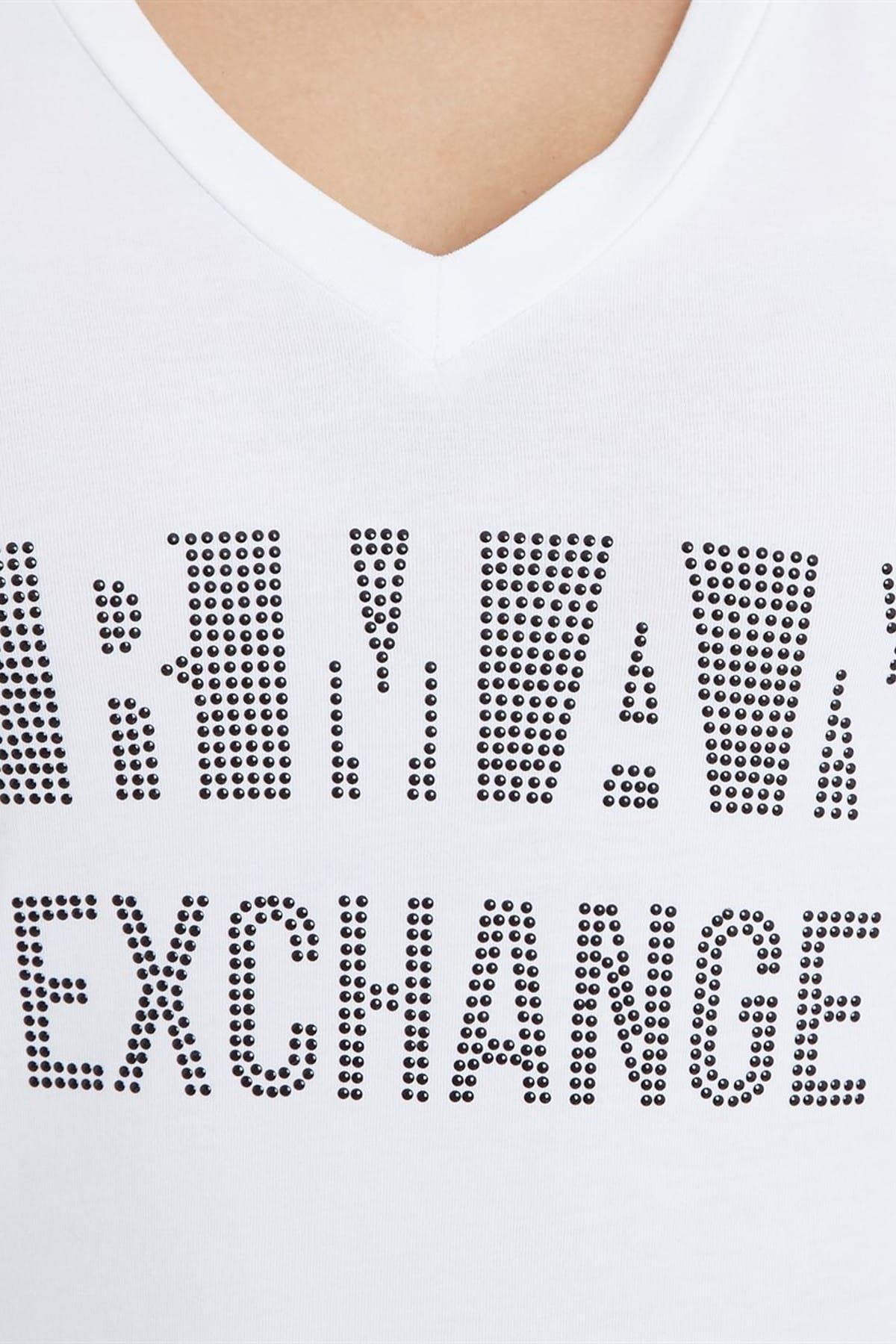 Armani Exchange Kadın V Yaka T-Shirt