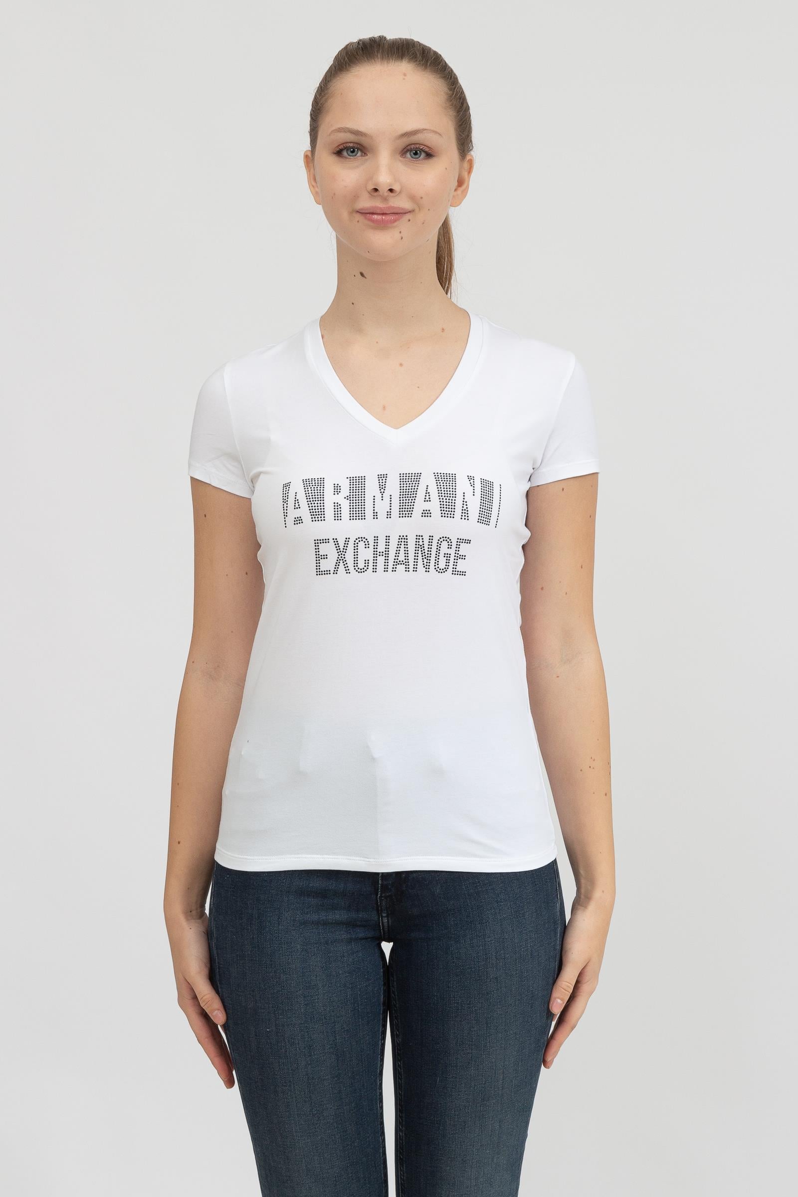 Armani Exchange Kadın V Yaka T-Shirt