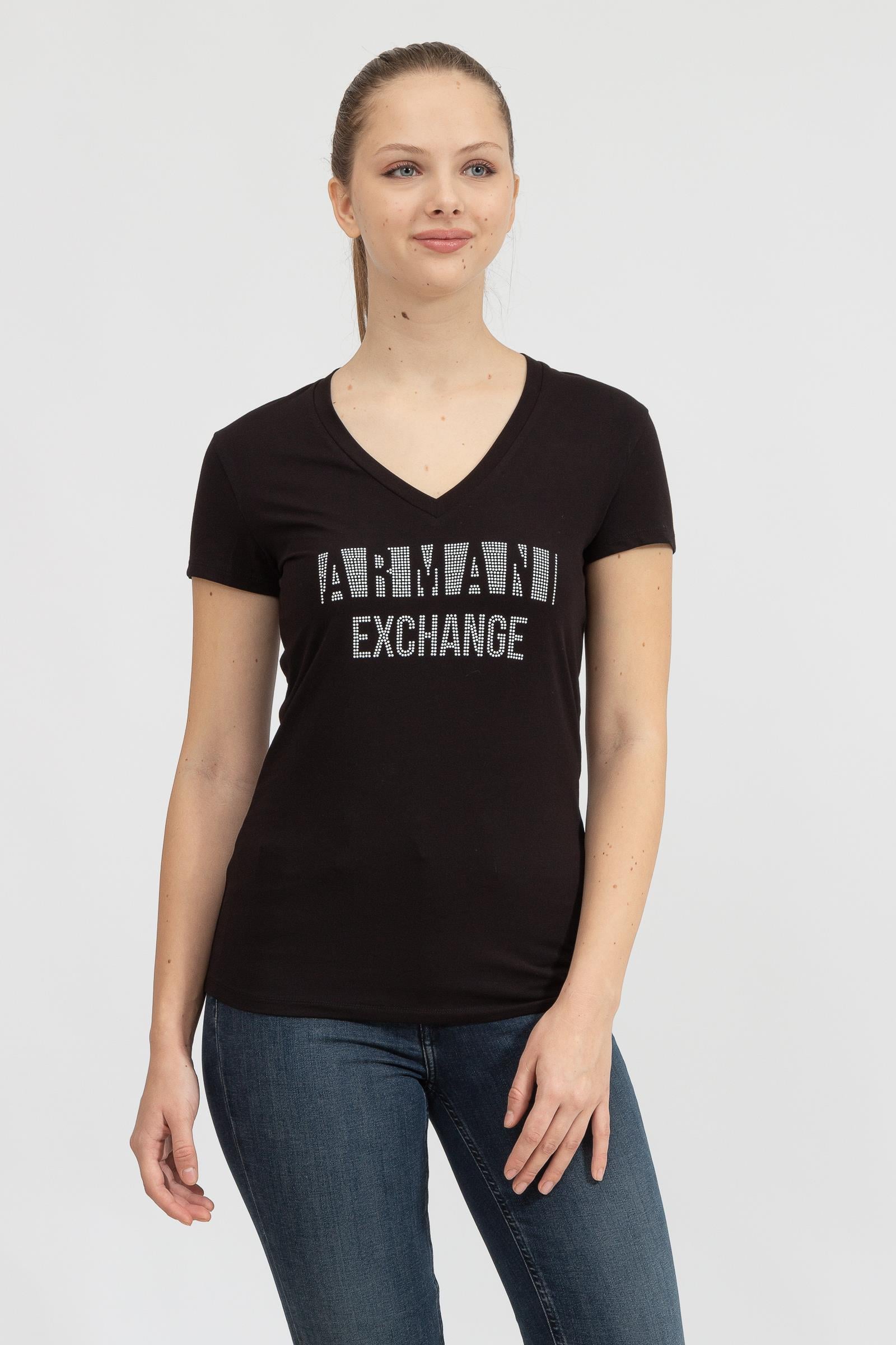 Armani Exchange Kadın V Yaka T-Shirt