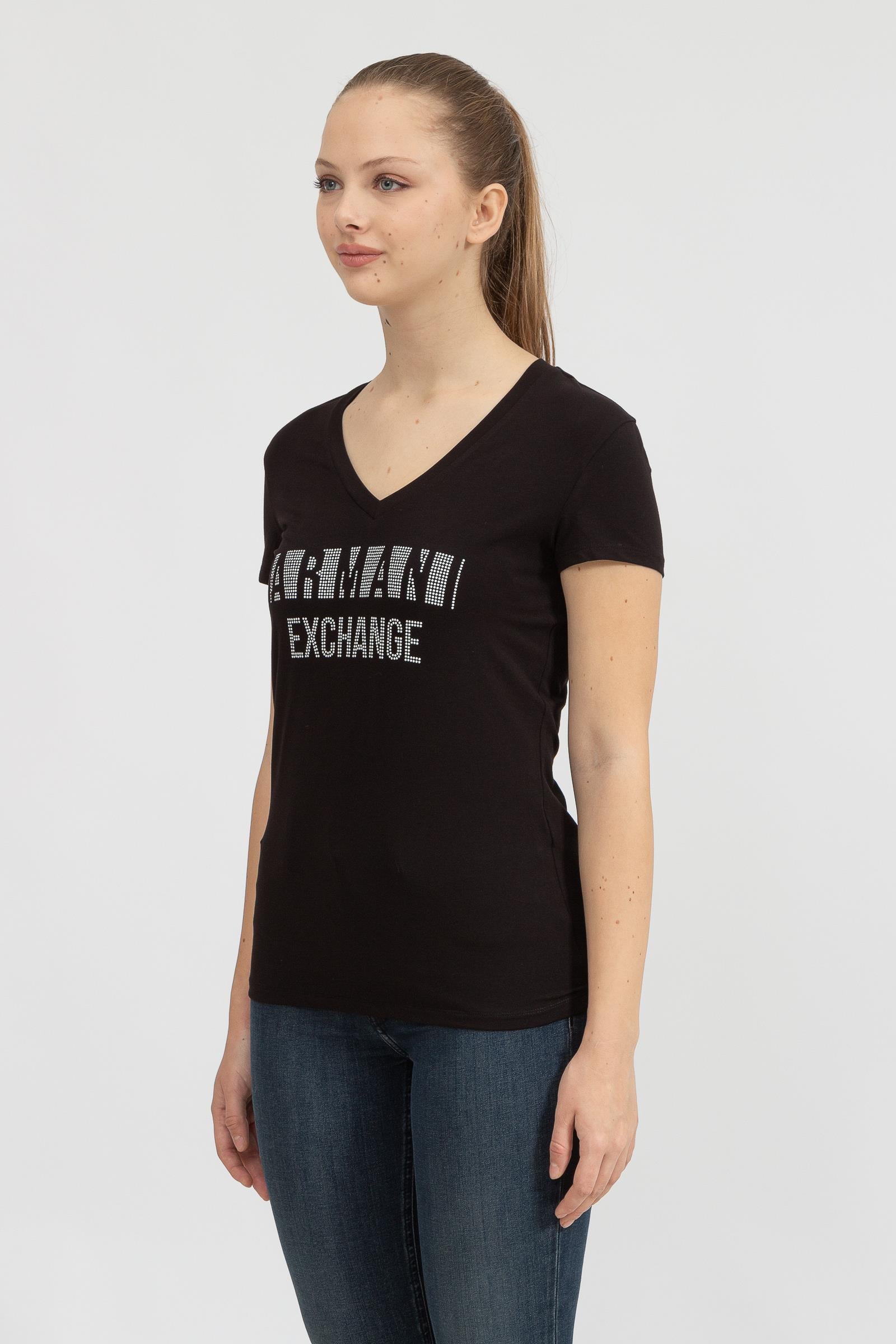 Armani Exchange Kadın V Yaka T-Shirt